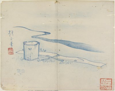 Pounding Silk by Tamagawa River, 1841 by Hogyoku